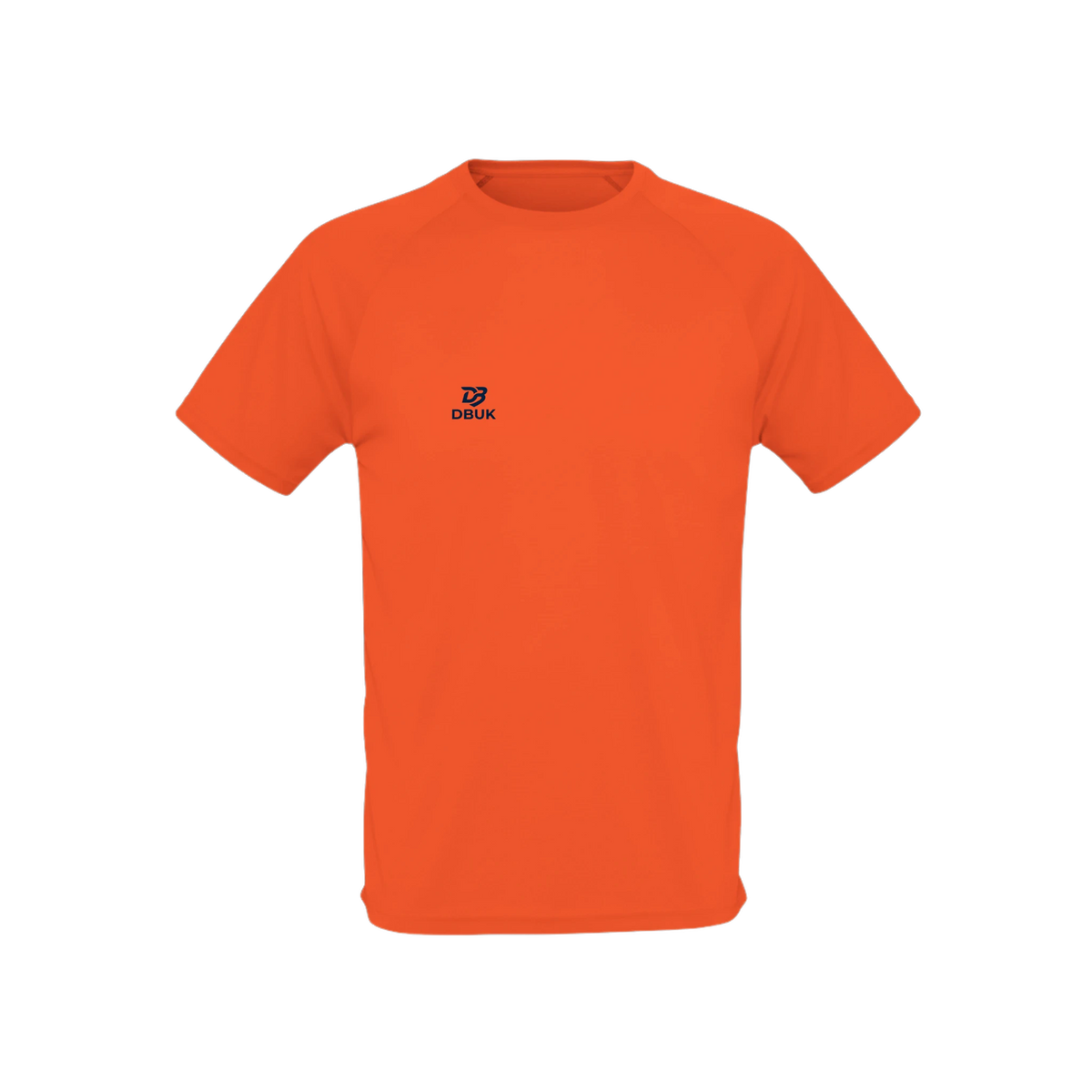Unisex dragon boat sports jersey, neon orange with DBUK logo on chest