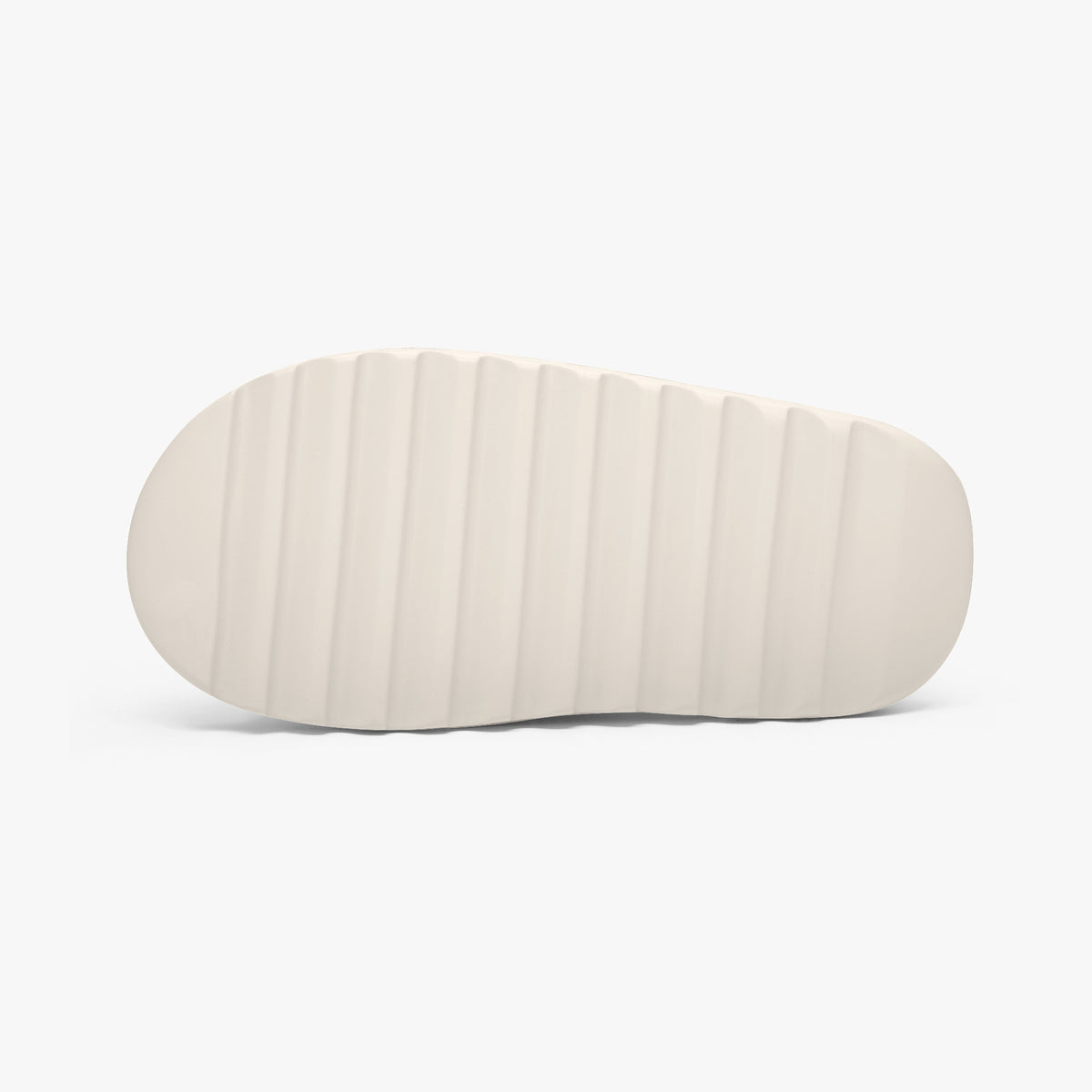 Light beige outsole for slide clogs with textured ribbed tread