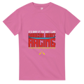 Unisex dragon boat racing team t-shirt in pink with front graphic print